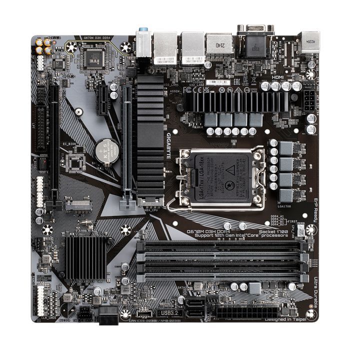 Материнская плата GIGABYTE Q670M D3H DDR4 изображение 2