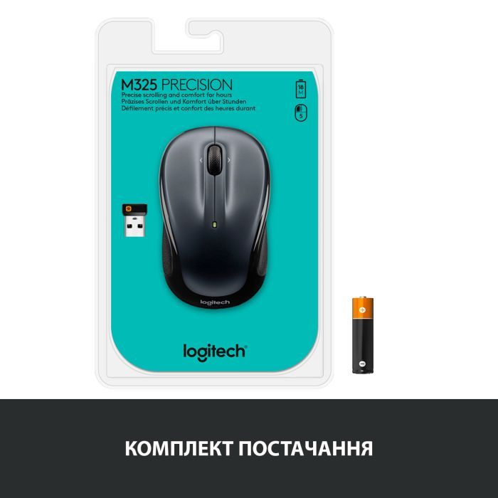 Мышка Logitech M325s Wireless Light Silver (910-006813) изображение 8