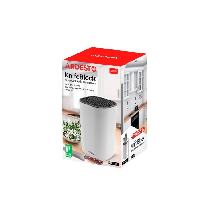 Підставка для ножів Ardesto Gemini 23 см White (AR2123WH) зображення 2