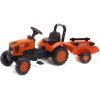 Веломобиль Falk Kubota трактор с прицепом Оранжевый (2065AB)
