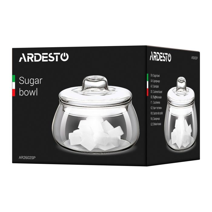 Цукорниця Ardesto 500 мл Glass (AR2602SP) зображення 3