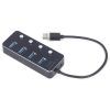 Концентратор Gembird USB 3.0 4 ports switch black (UHB-U3P4P-01) зображення 2