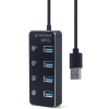 Концентратор Gembird USB 3.0 4 ports switch black (UHB-U3P4P-01) зображення 4