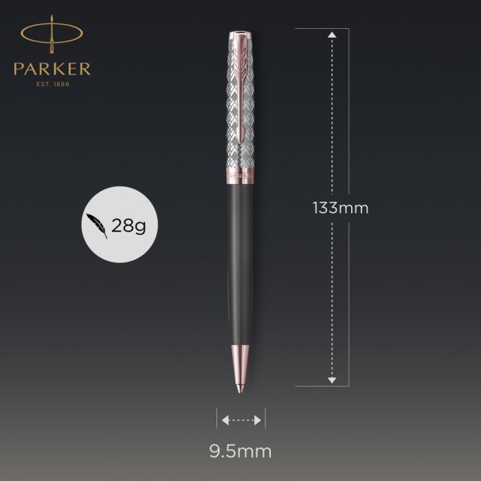 Ручка шариковая Parker SONNET 17 Metal & Grey Lacquer PGT BP (68 232) изображение 5