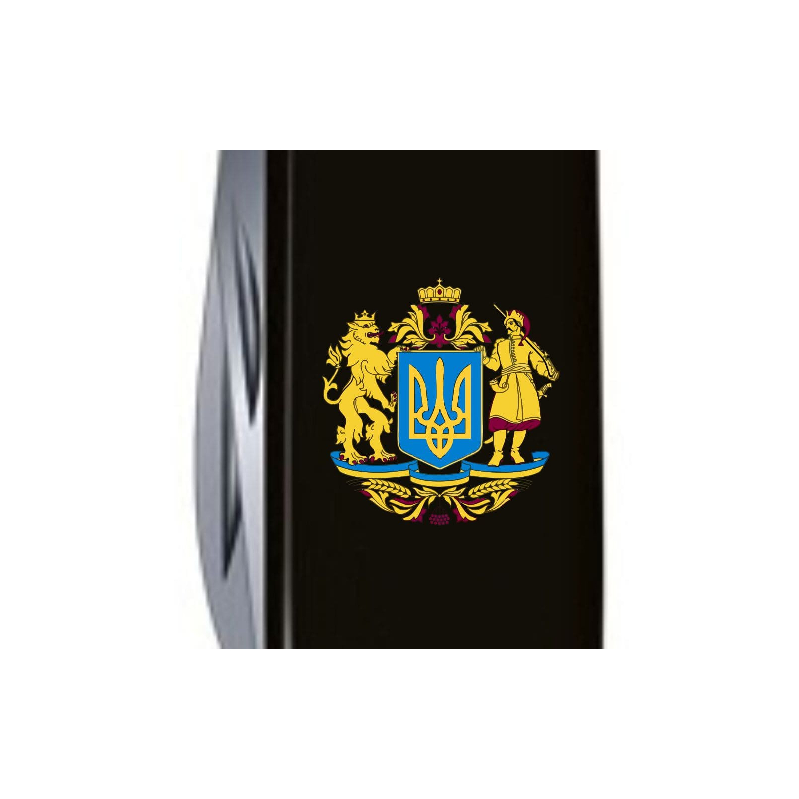 Нож Victorinox Spartan Ukraine Black "Тризуб На Тлі Прапору" (1.3603.3_T1026u) изображение 4