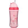 Поїльник-непроливайка Canpol babies Фламінго подвійна стінка із силіконовою трубочкою 260 мл (74/050)