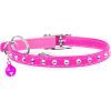 Нашийник для тварин WAUDOG GLAMOUR з резинкою і стразами для кішок (рожевий) (32547) зображення 2