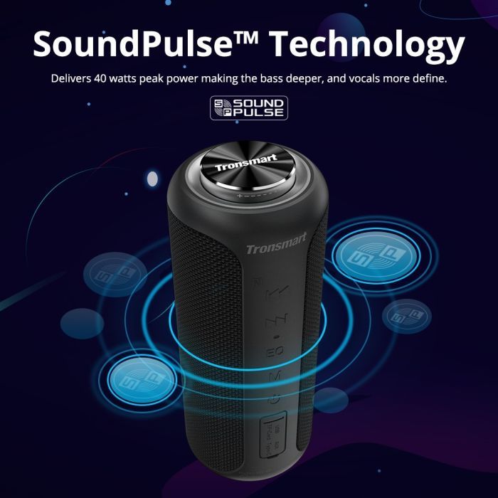 Акустична система Tronsmart T6 Plus Upgraded Edition Black (367785) зображення 7
