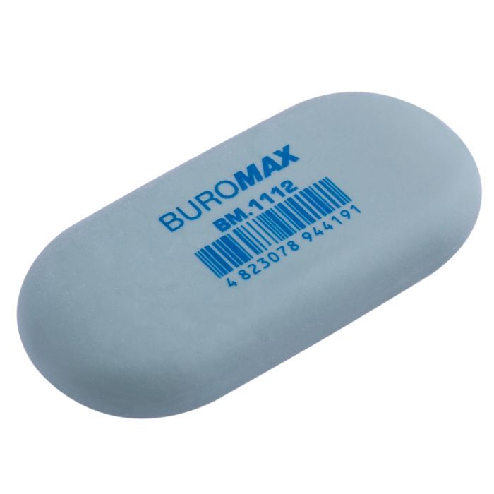 Гумка Buromax овальна, 49x23x9 мм синт.каучук, асорті кольорів (BM.1112) зображення 3