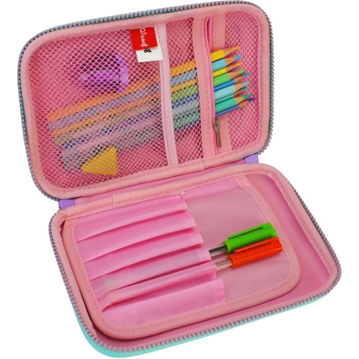 Пенал Cool For School з тисненням 1 відділення Фіолетовий (QT-5632-Purple) зображення 2