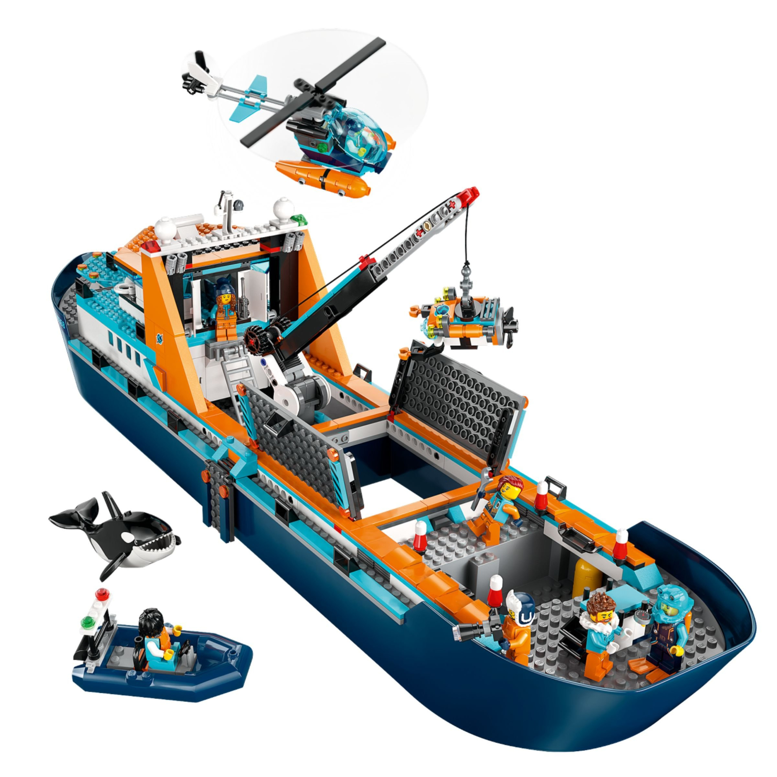 Конструктор LEGO City Арктический исследовательский корабль 815 деталей (60368) изображение 4
