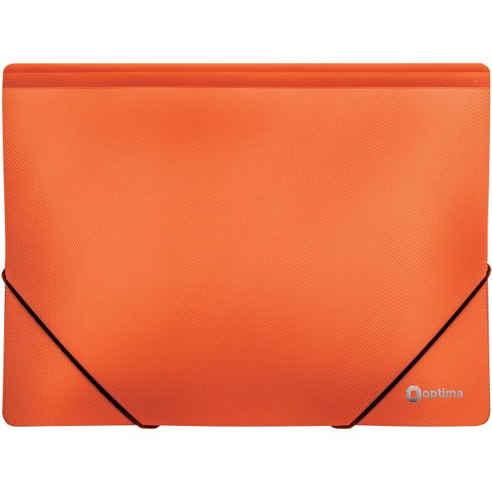 Папка на резинках Optima А4 двухцветная, оранжевая (O30698-06)