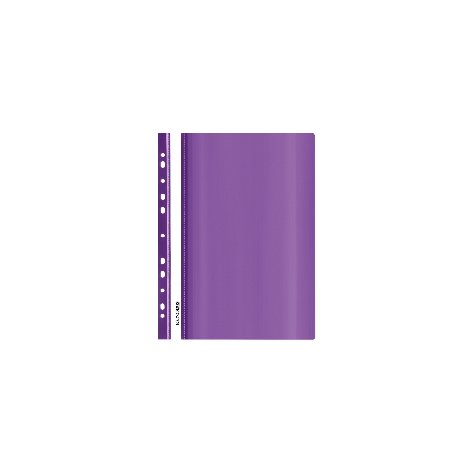 Папка-скоросшиватель Economix А4 с перфорацией, фактура "глянец", фиолетовая (E31510-12)