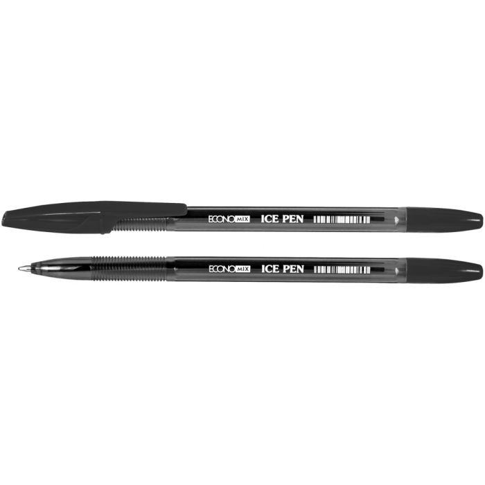 Ручка шариковая Economix ICE PEN 0,5 мм , чорний (E10186-01)