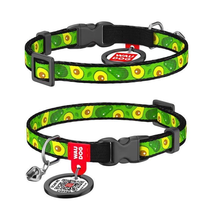 Нашийник для тварин WAUDOG Авокадо з QR паспортом XS 20-30 см (5280) зображення 4