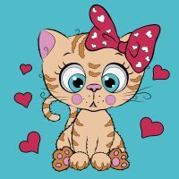 Картина по номерам Santi Рыжий котик 25*25 см неоновые краски. (954600)