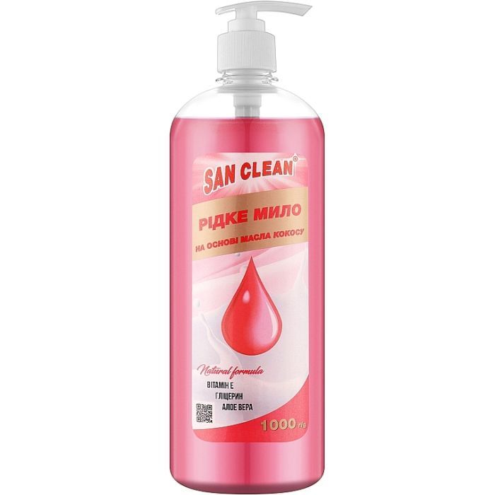 Жидкое мыло San Clean Розовое 1000 г (4820003540992)