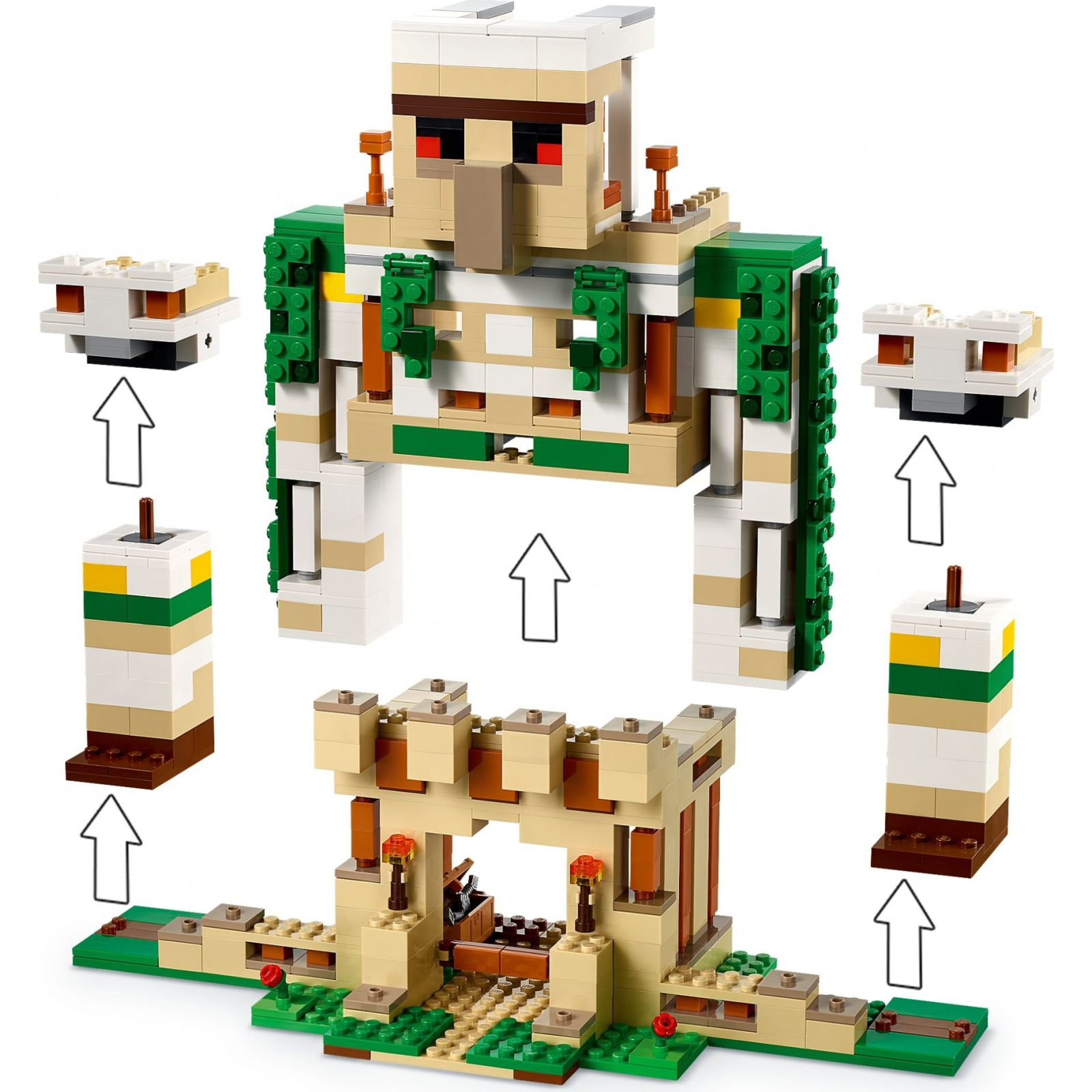 Конструктор LEGO Minecraft Фортеця «Залізний голем» 868 деталей (21250) зображення 6