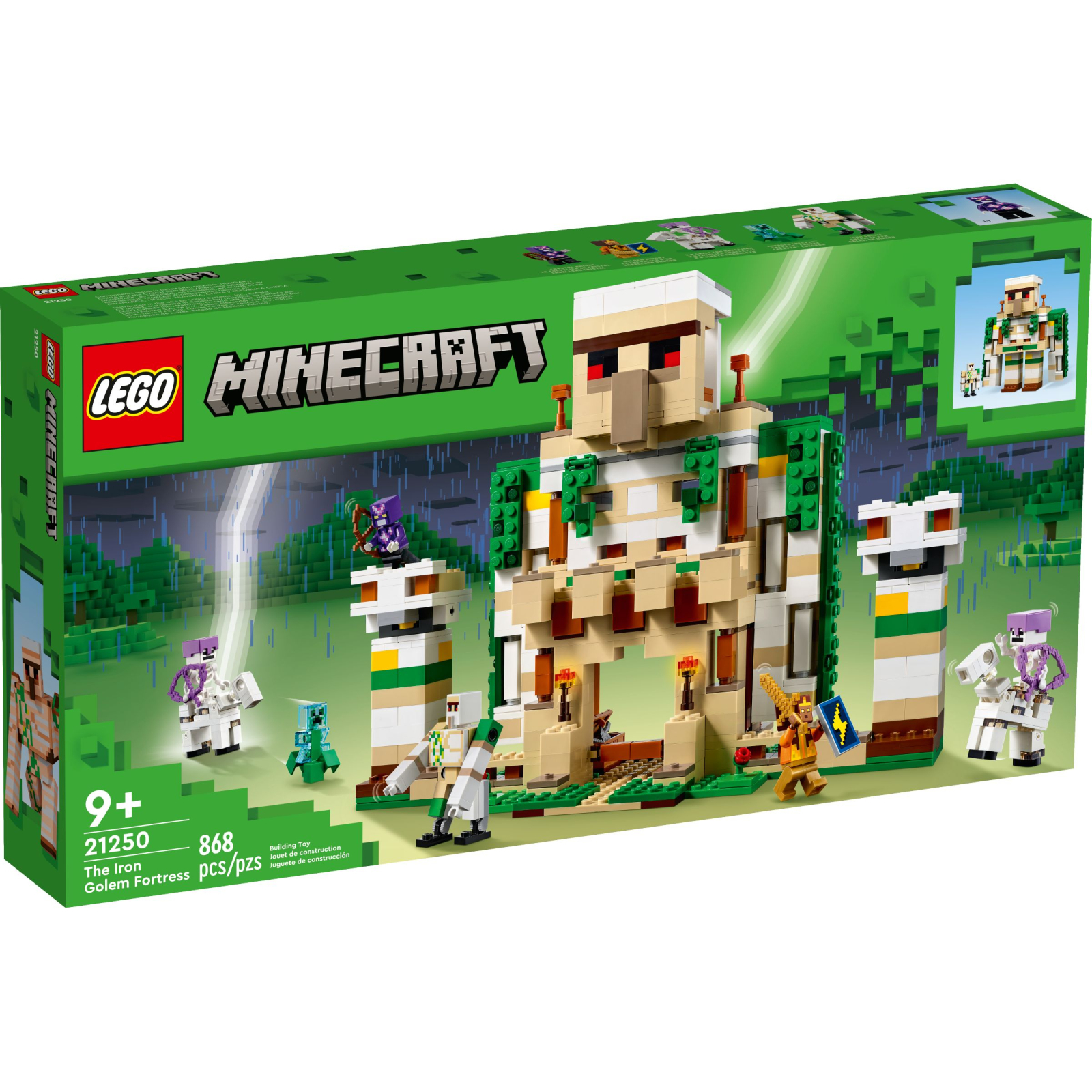 Конструктор LEGO Minecraft Крепость "Железный голем" 868 деталей (21250)