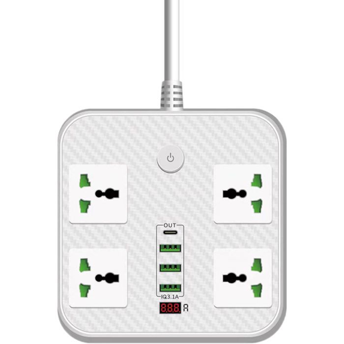 Мережевий фільтр живлення Voltronic TВ-Т90, 4роз, 3*USB White (ТВ-Т90-White)