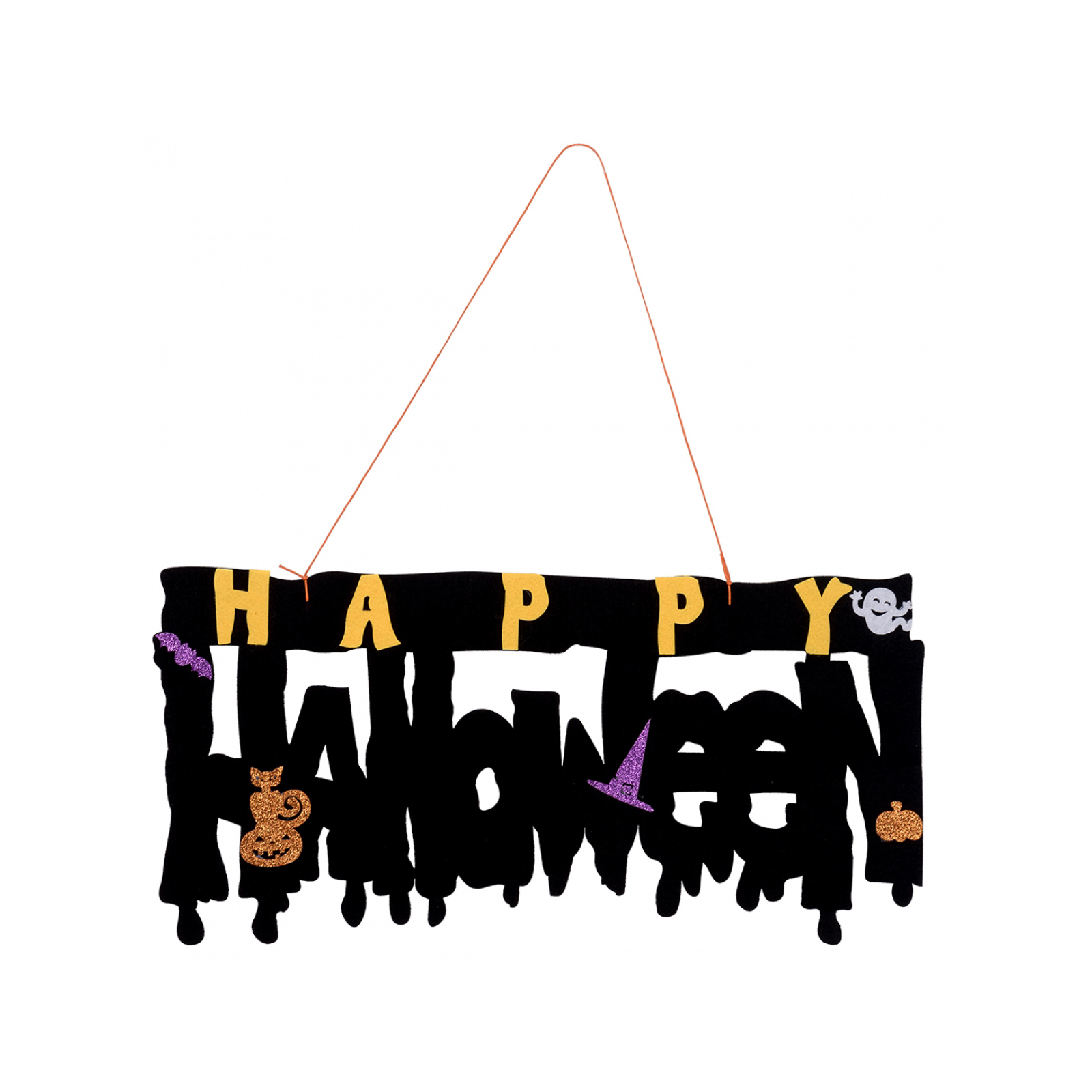 Украшение декоративное YES! Fun Хэллоуин Happy Halloween 41*20 см, фетр (973704)