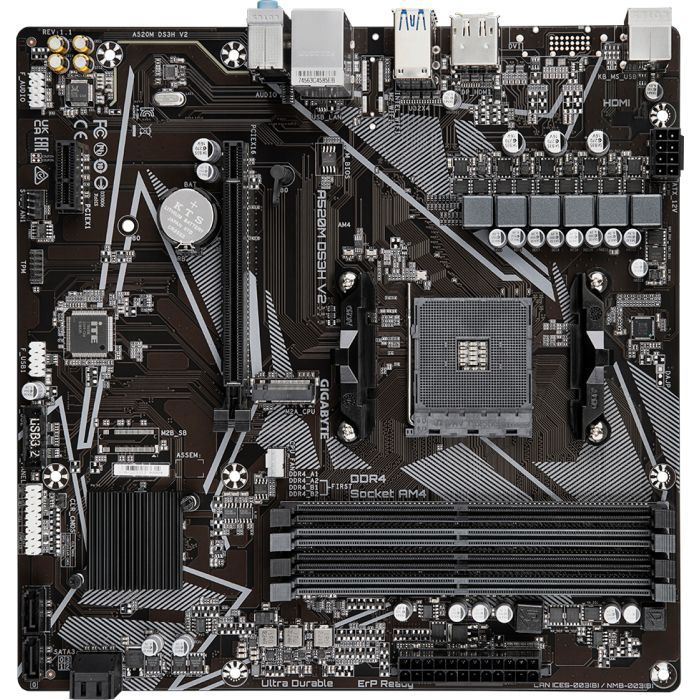 Материнская плата GIGABYTE A520M DS3H V2 изображение 4