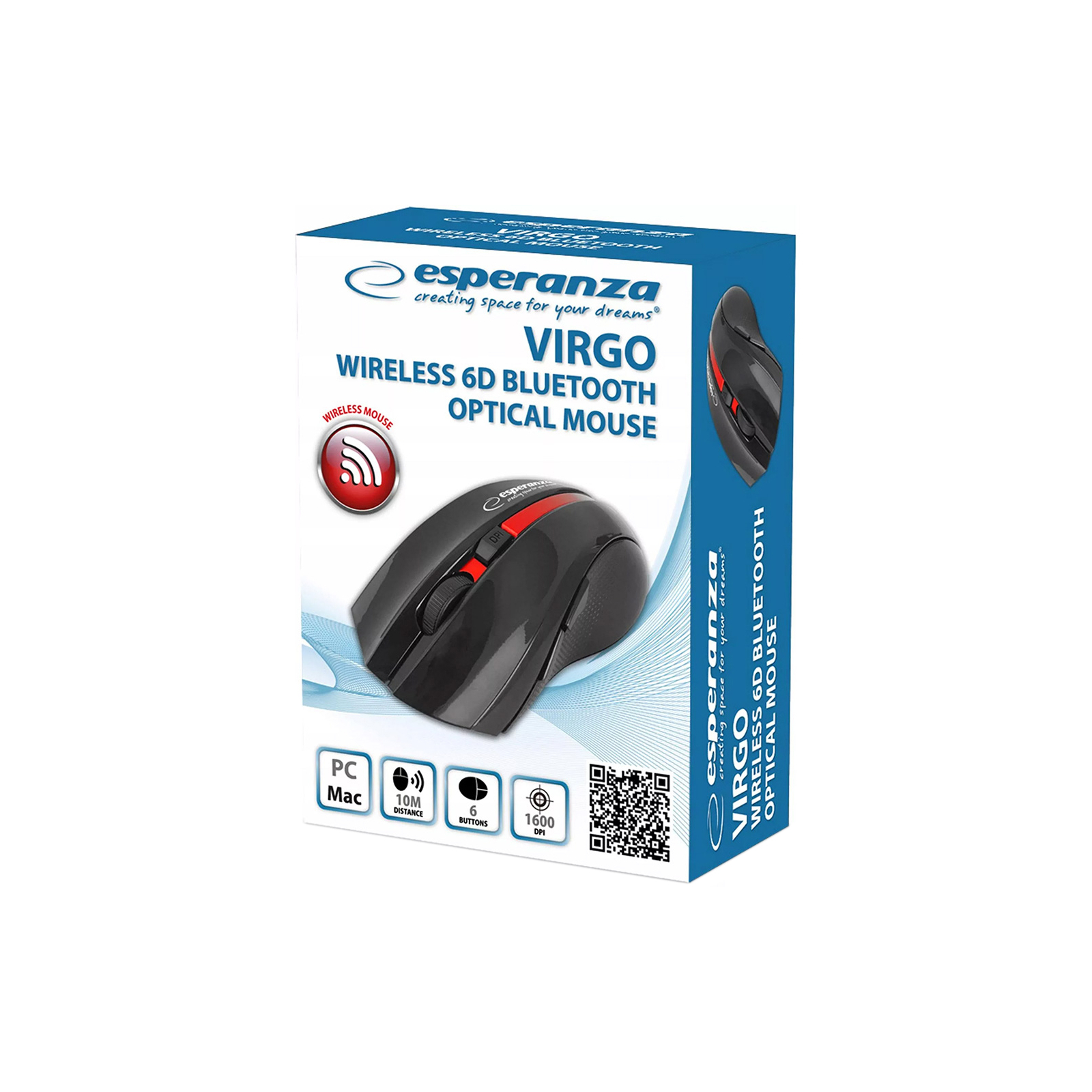 Мышка Esperanza Virgo 6D Bluetooth Red (EM129R) изображение 2