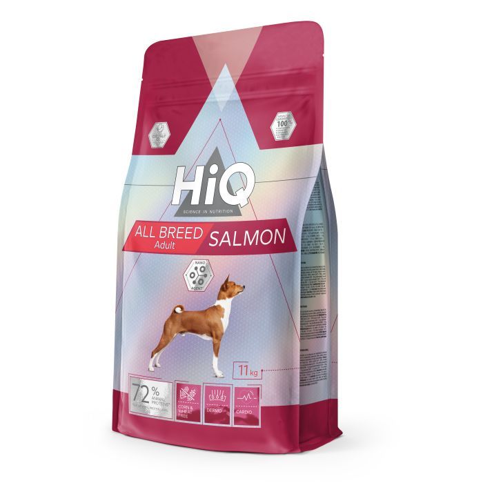 Сухой корм для собак HiQ All Breed Adult Salmon 11 кг (HIQ45893)