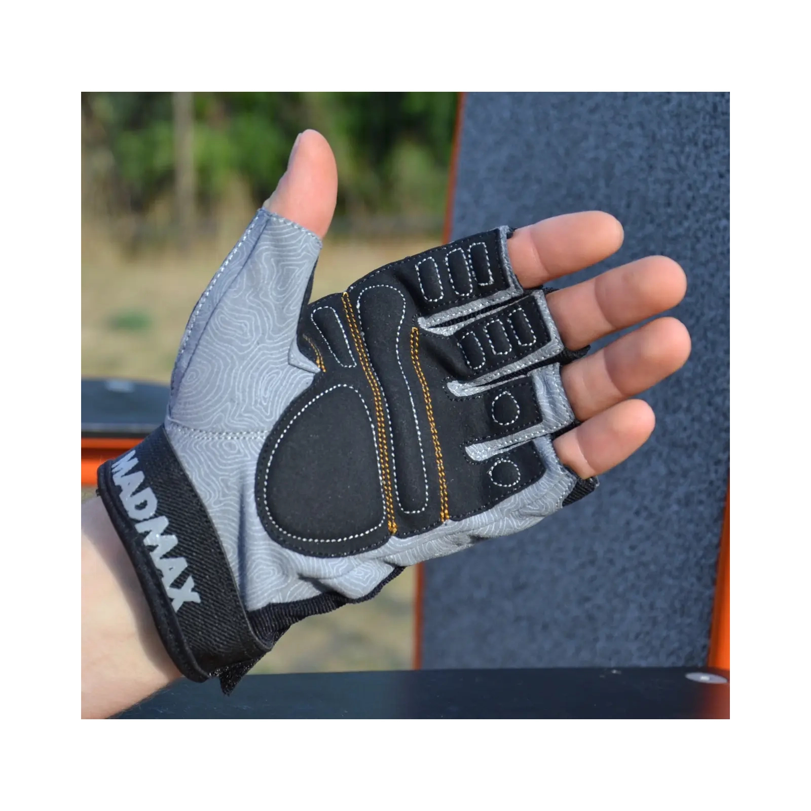 Перчатки для фитнеса MadMax MFG-871 Damasteel Grey/Black L (MFG-871_L) изображение 5