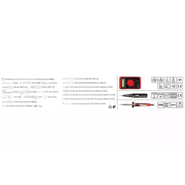 Набор инструментов Yato YT-39009 изображение 10