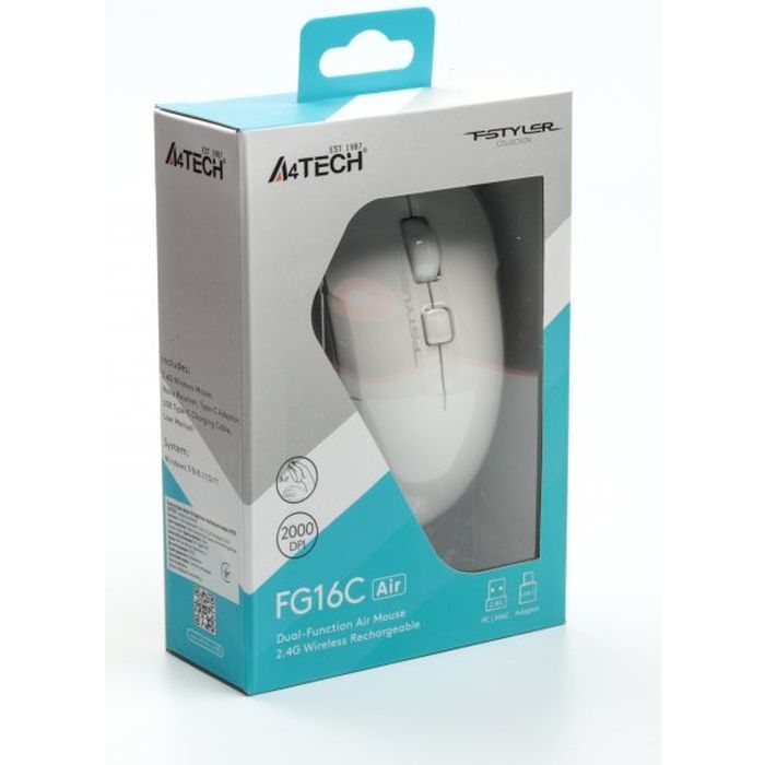 Мишка A4Tech FG16C Air Wireless White (FG16C Air White) зображення 11