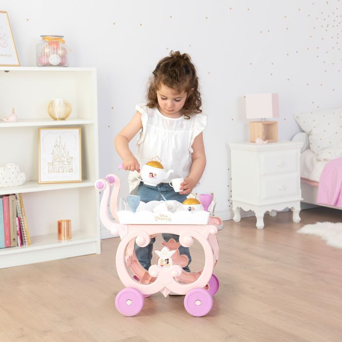Игровой набор Smoby Тележка Дисней Принцессы со съемным подносом с сервизом 17 аксессуаров (312502) изображение 8
