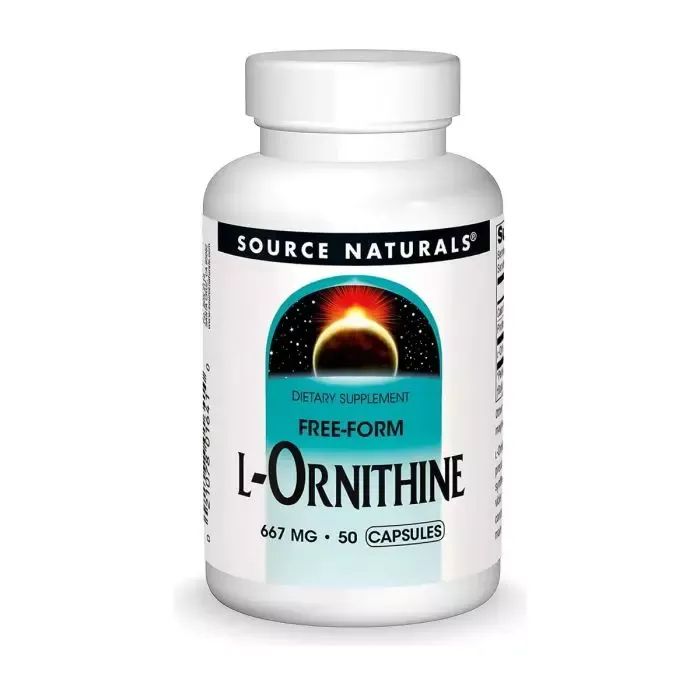 Амінокислота Source Naturals Орнітин, 667 мг, L-Ornithine, 50 капсул (SN1641)