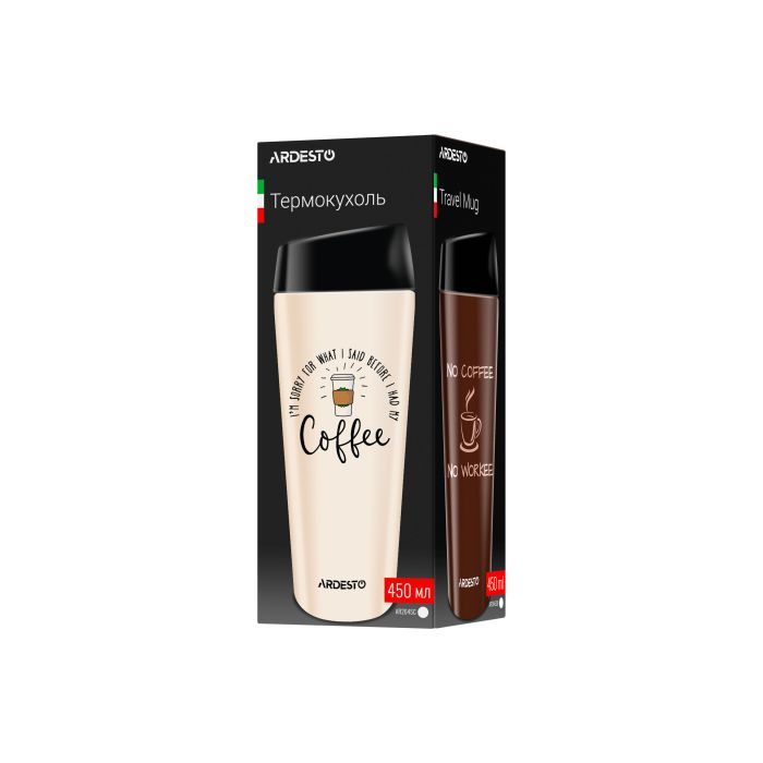 Термокружка Ardesto Coffee Time 450 мл Чорна (AR2645BC) зображення 11