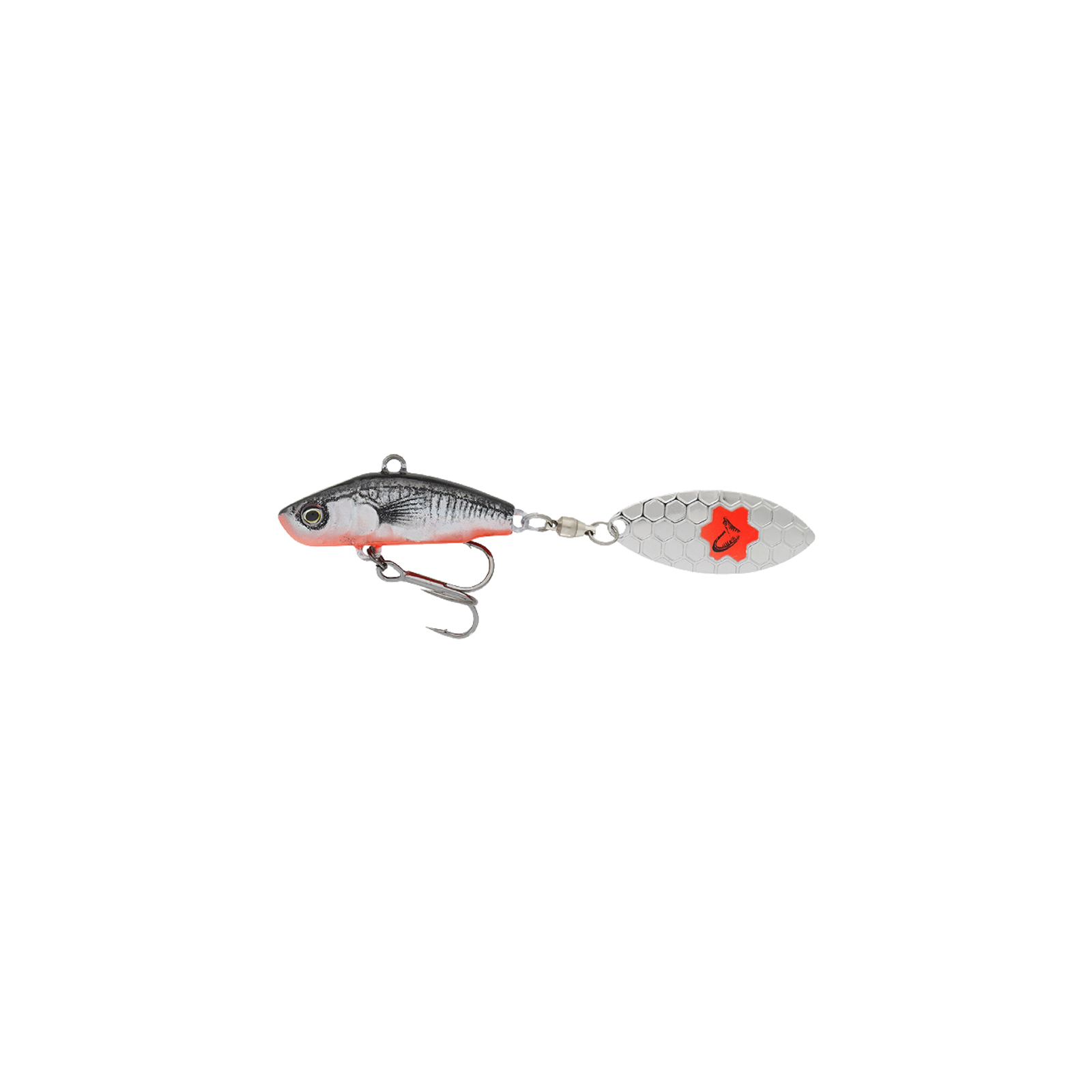 Блешня Savage Gear 3D Sticklebait Tailspin 80mm 18.0g Black Red (1854.44.02)