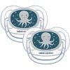 Пустушка Bebe Confort Physio Air, світиться в темряві, 2 шт, 0/6 міс (Blue Octopus) (3104201940)
