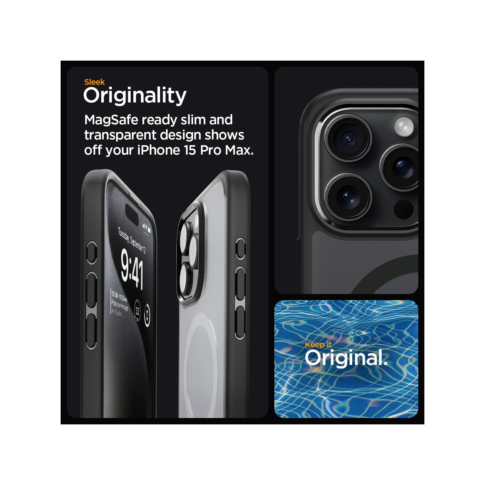 Чохол до мобільного телефона Spigen Apple iPhone 15 Pro Max Ultra Hybrid MagFit Frost Black (ACS06581) зображення 6