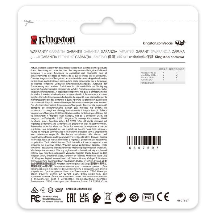 USB флеш накопитель Kingston 2x64GB DataTraveler Exodia M Black/Blue USB 3.2 (DTXM/64GB-2P) изображение 7