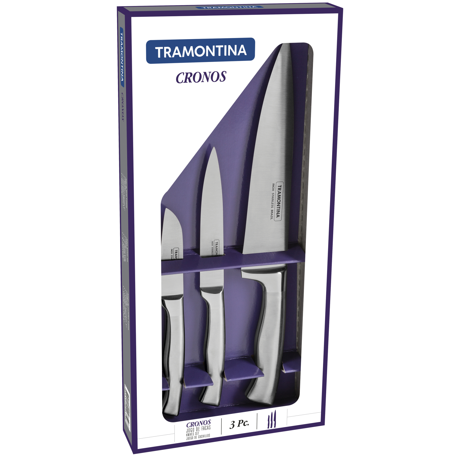 Набір ножів Tramontina Cronos 3 предмети (24099/071) зображення 2
