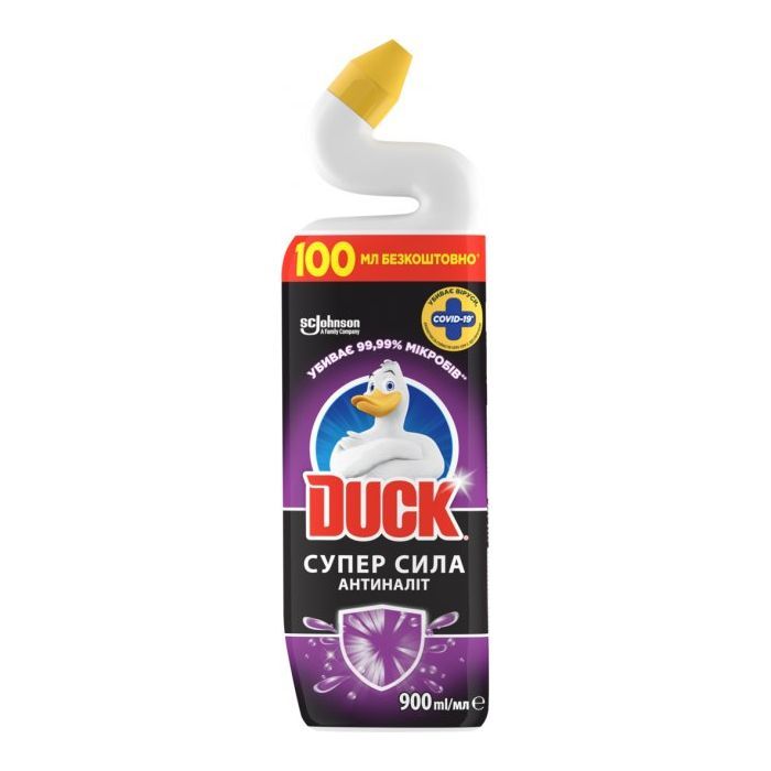 Засіб для чищення унітазу Duck Суперсила Антиналіт 900 мл (5000204267693)