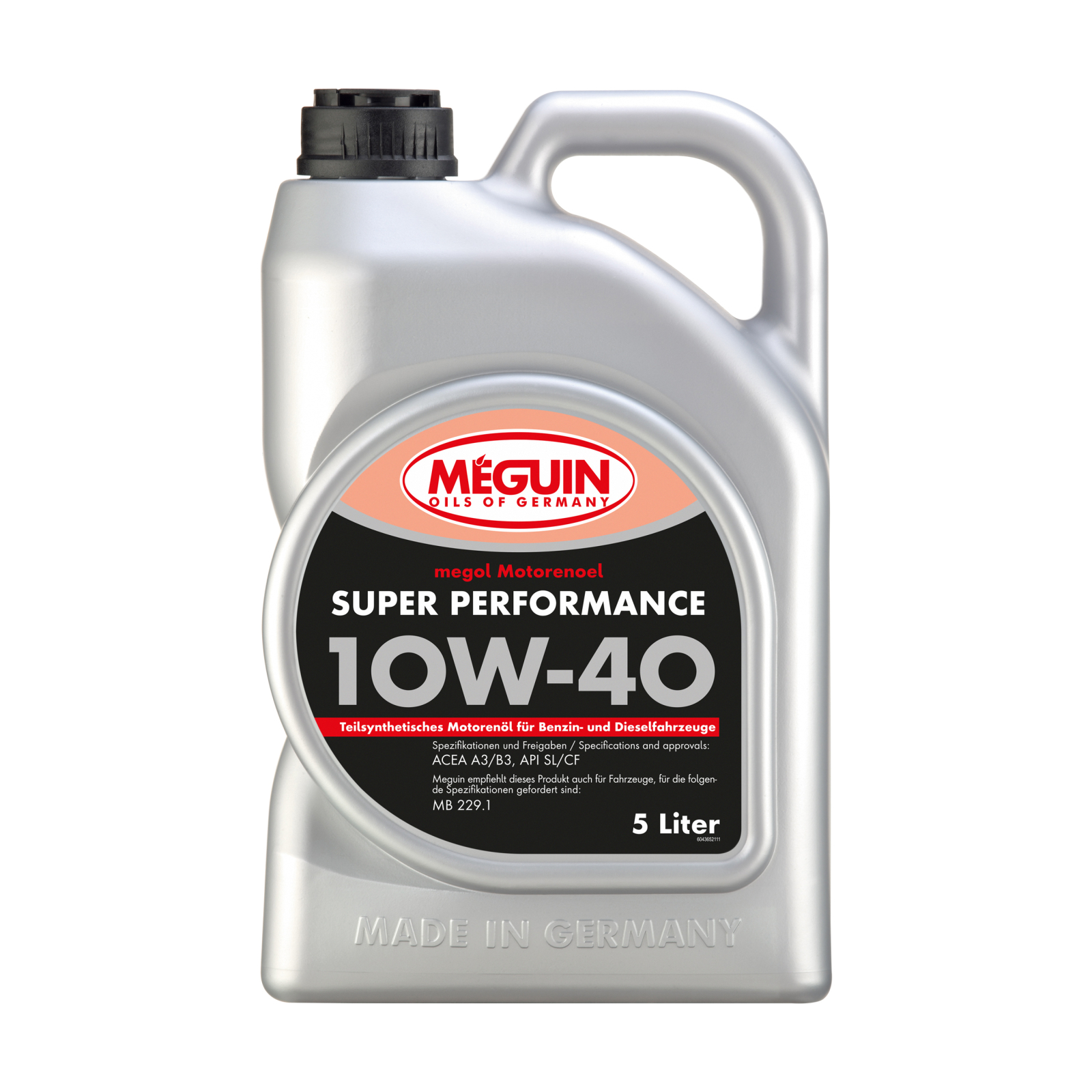 Моторное масло Meguin SUPER PERFORMANCE SAE 10W-40 5л (4365)