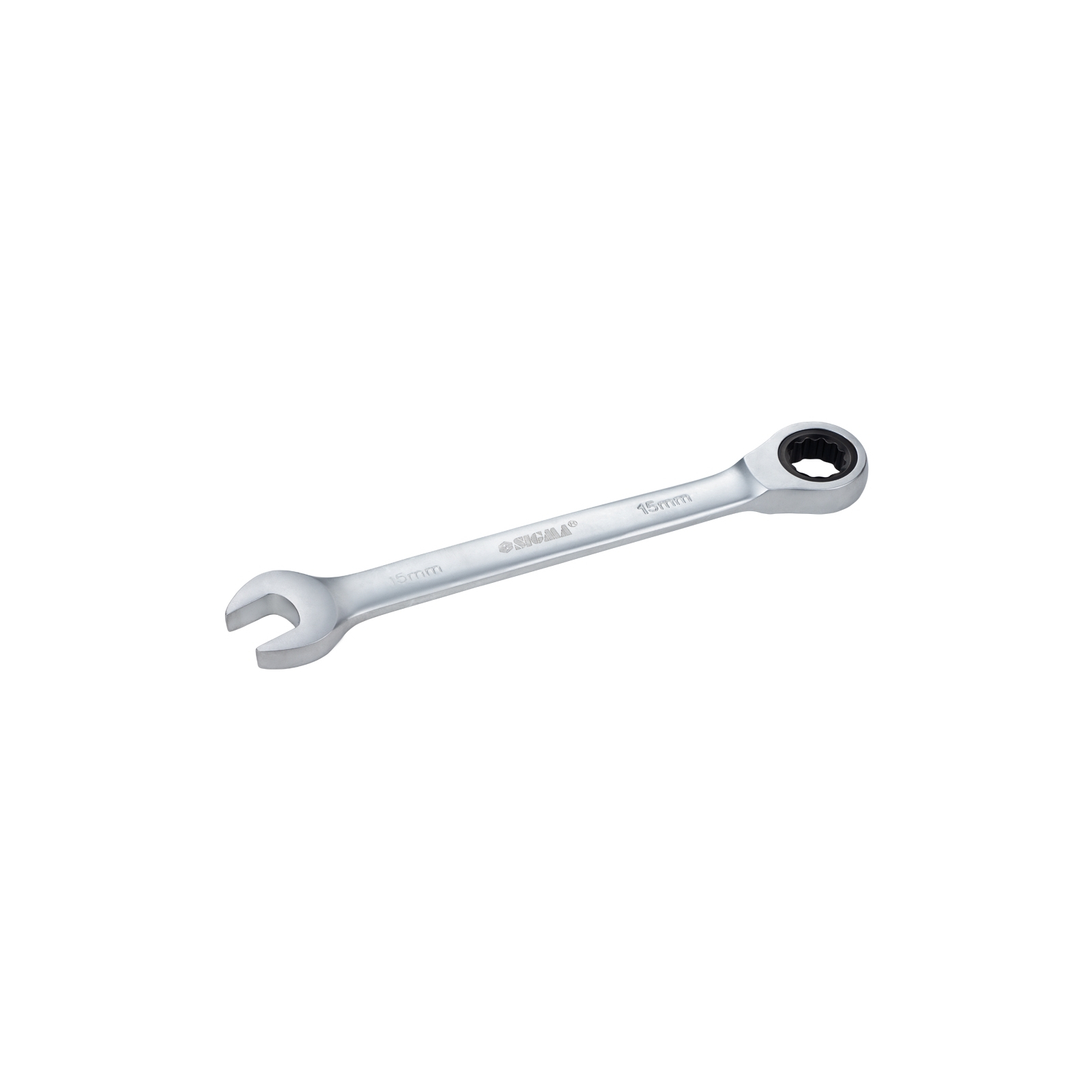 Ключ Sigma рожково-накидной с трещеткой 10мм CrV satine (6022101) изображение 3