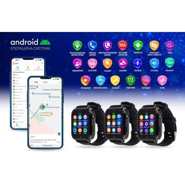 Смарт-годинник GARMIX PointPRO-300 4G/GPS/WIFI/VIDEO CALL PURPLE (1017356) зображення 3