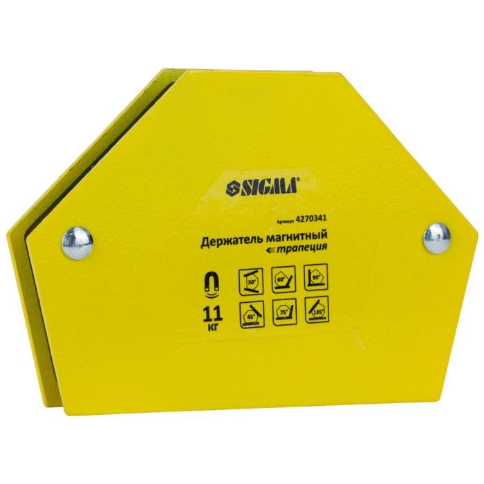 Магнит для сварки Sigma трапеция 34кг 105x65x65x45мм (30,45,60,75,90,135°) (4270361) изображение 3