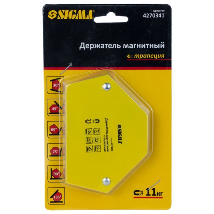 Магнит для сварки Sigma трапеция 34кг 105x65x65x45мм (30,45,60,75,90,135°) (4270361) изображение 5