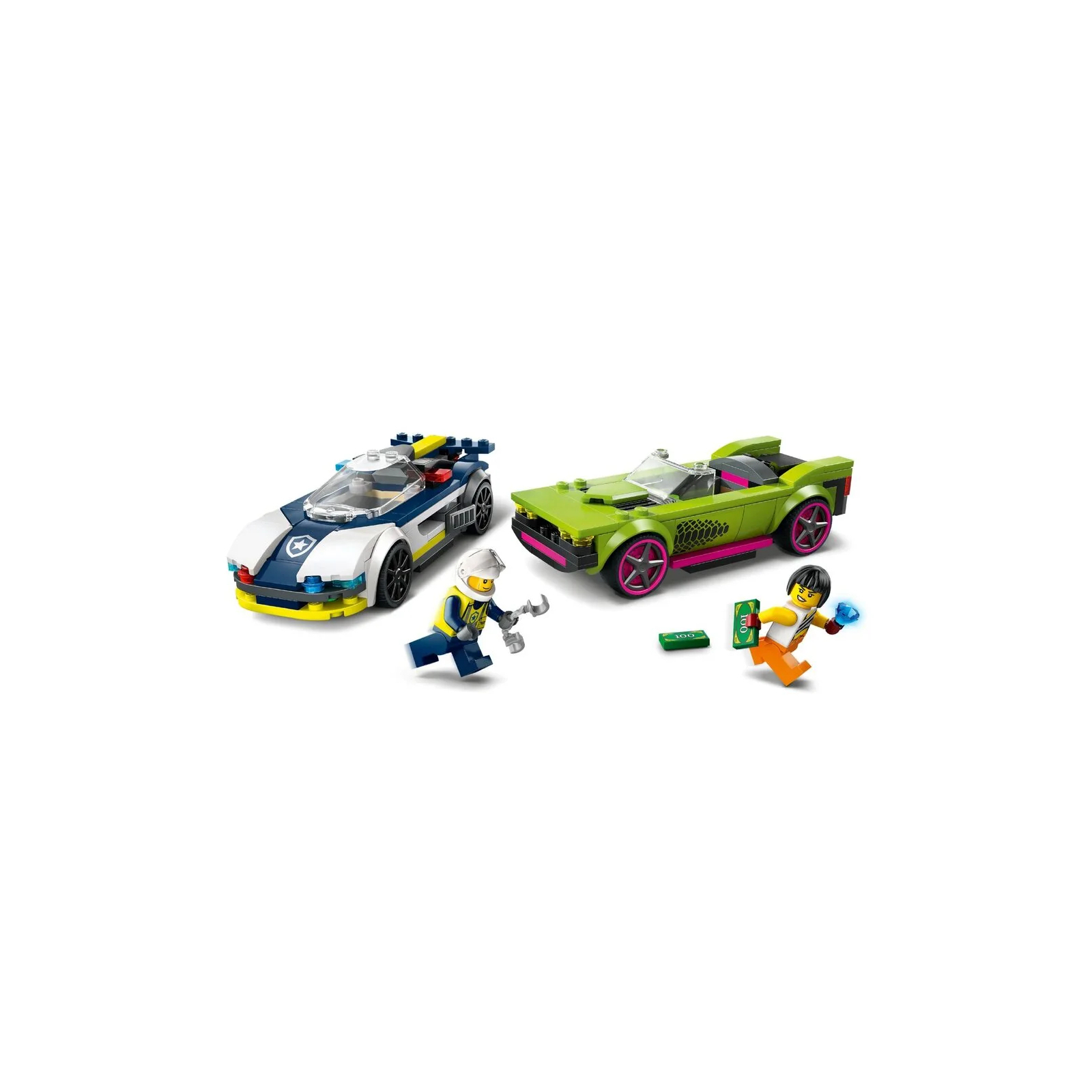 Конструктор LEGO City Преследование маслкара на полицейском автомобиле 213 деталей (60415) изображение 4