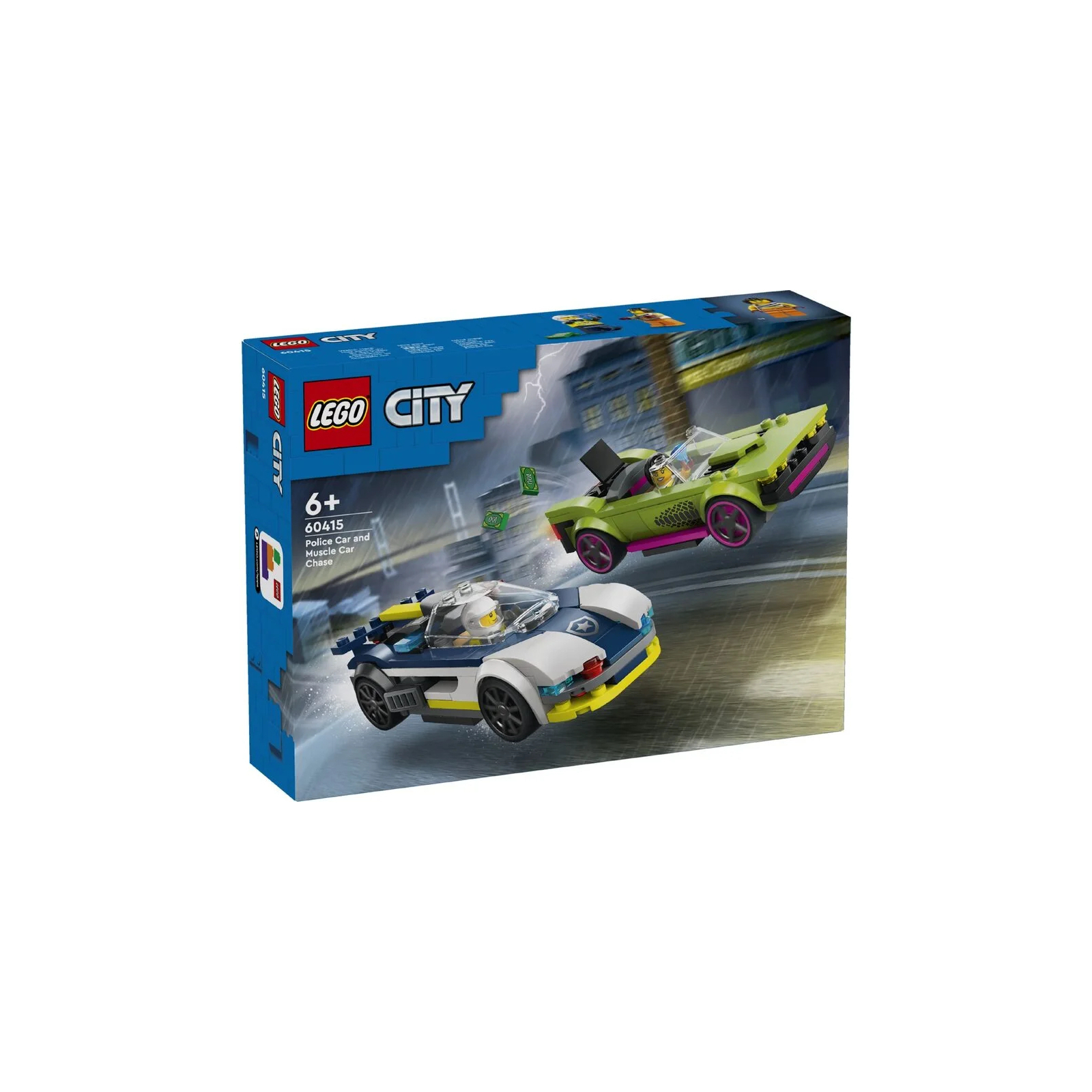 Конструктор LEGO City Преследование маслкара на полицейском автомобиле 213 деталей (60415)