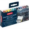 Художественный набор Derwent Graphitint Paint Pan, 12 цветов+кисть с резервуаром (5028252607063) изображение 5