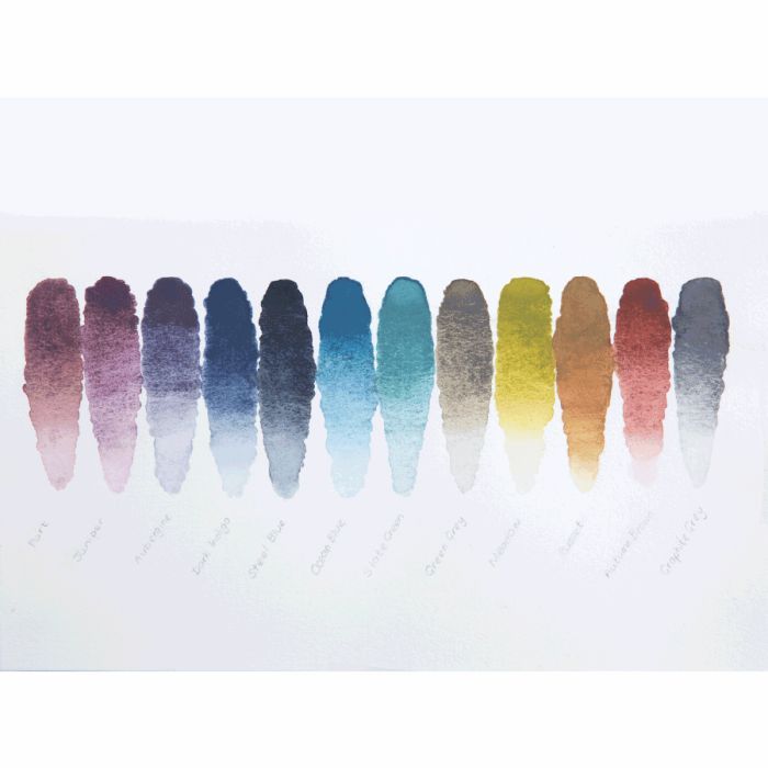 Художественный набор Derwent Graphitint Paint Pan, 12 цветов+кисть с резервуаром (5028252607063) изображение 7
