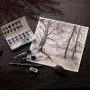 Художественный набор Derwent Graphitint Paint Pan, 12 цветов+кисть с резервуаром (5028252607063) изображение 8